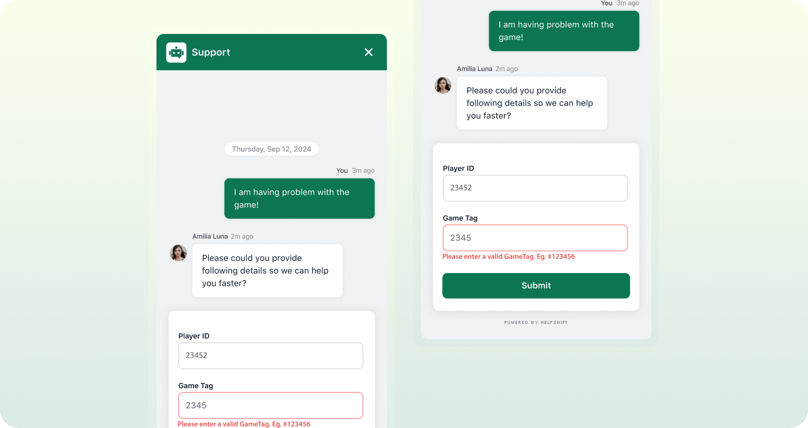 Format Validation in Custom Bots